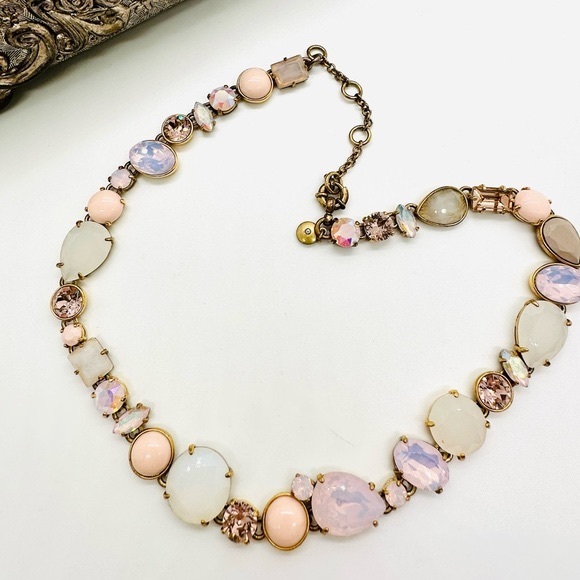 🔥 Rare Vintage JCrew Brûlée Iridescent Statement Necklace - Picture 1 of 15